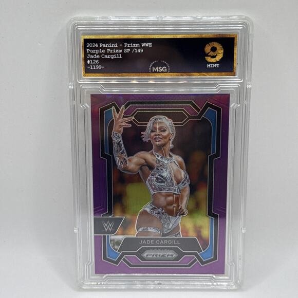 Jade Cargill 2024 Panini Prizm WWE Purple Prizms /149 Short Print Graded 9 Mint - Picture 1 of 3